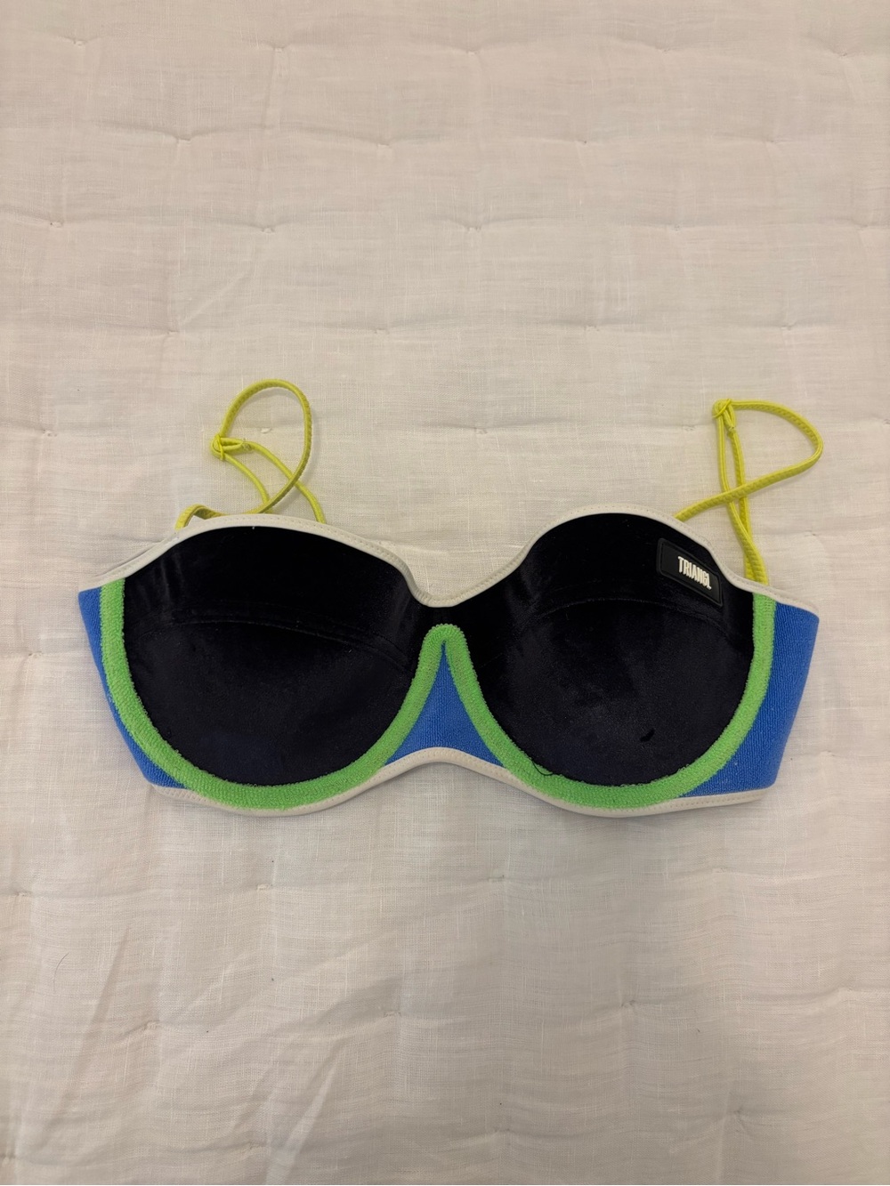 triangl swimwear Kids Black, Blue & Lime Bikini Top